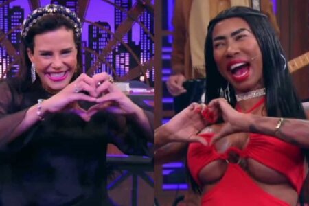 Socialite e cantora estiveram no programa de Tatá Werneck Aniversário de Narcisa e Inês Brasil: melhores momentos no Lady Night