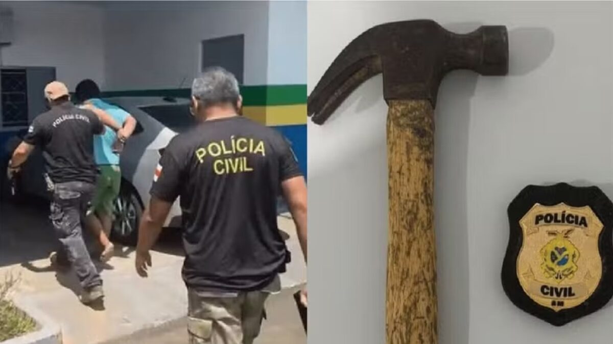 Homem é preso por matar a própria mãe com marteladas, no Amazonas Suspeito também usou alicate para fazer as agressões