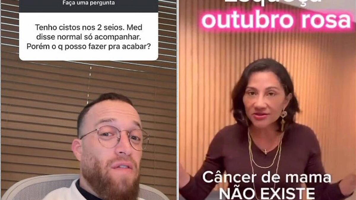 Conselhos abriram procedimento contra Lana Almeida e Lucas Ferreira Mattos Médicos são investigados por dizerem que câncer de mama não existe