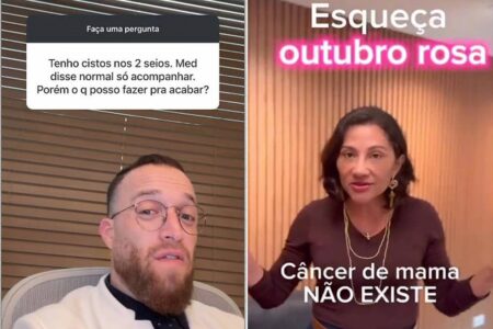 Conselhos abriram procedimento contra Lana Almeida e Lucas Ferreira Mattos Médicos são investigados por dizerem que câncer de mama não existe