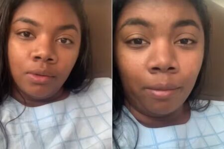 Ainda no hospital, Raquel Brito se pronuncia pela primeira após saída de A fazenda Baiana deixou o reality show após passar mal