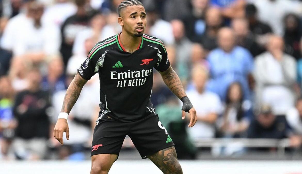 Gabriel Jesus em ação pelo Arsenal