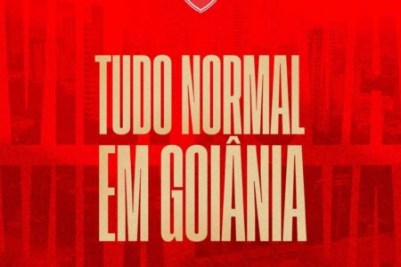 Arte do Vila Nova com os dizeres: tudo normal em Goiânia