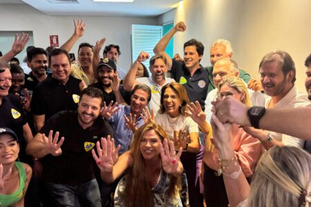 Mabel comemora resultado da eleição para prefeito de Goiânia (Foto: Mais Goiás)