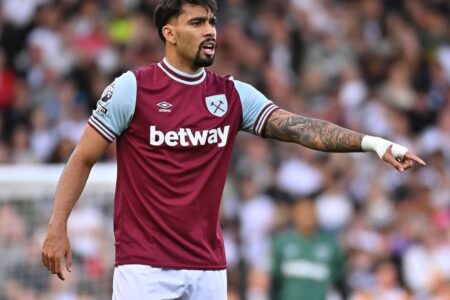 Lucas Paquetá atuando pelo West Ham nesta temporada