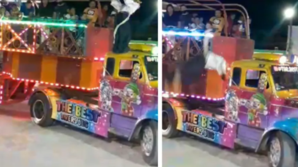 Kiko da Carreta Furacão preparando acrobacia antes de ser atropelado, em Posse (Foto: Reprodução/Redes Sociais)