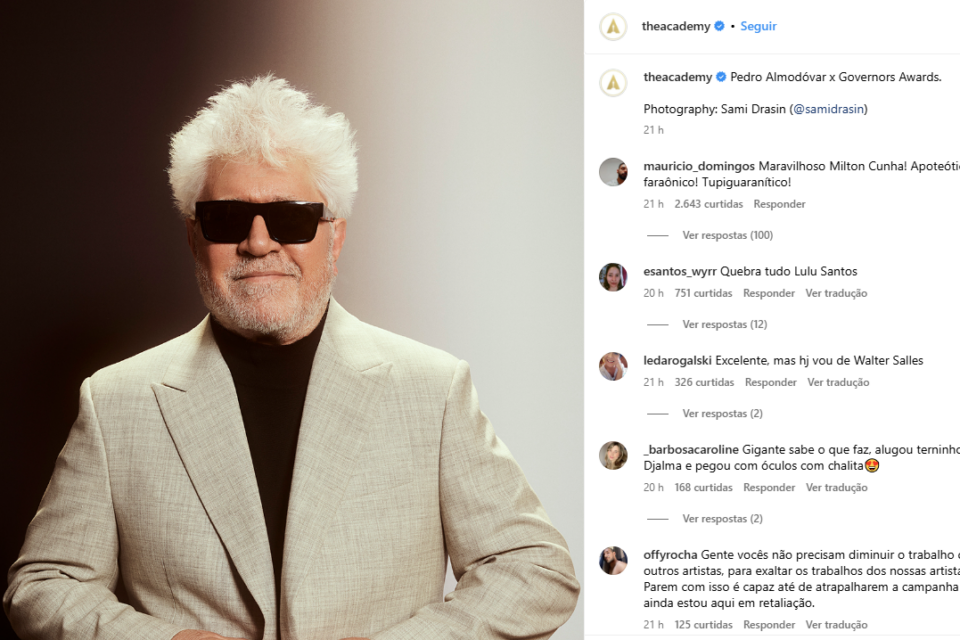 Pedro Almodóvar - Instagram Oscar 