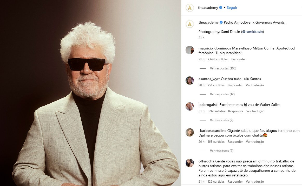 Pedro Almodóvar - Instagram Oscar