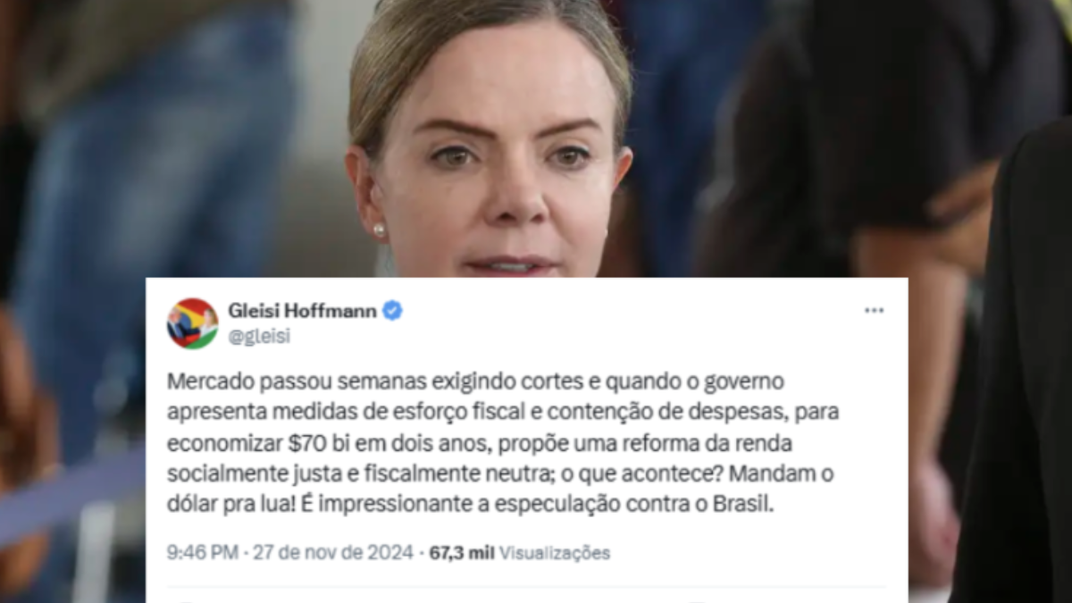 Gleisi Hoffmann, presidente do PT: em defesa de Haddad (Foto: Agência Brasil)