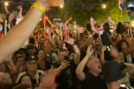 Torcida do Botafogo em Buenos Aires (Foto: Reprodução)