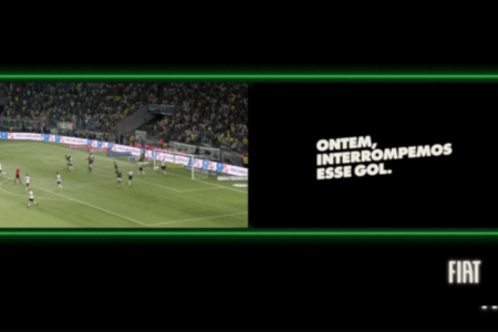 Fiat interrompe anúncio para exibir gol do Botafogo (Foto: Reprodução)