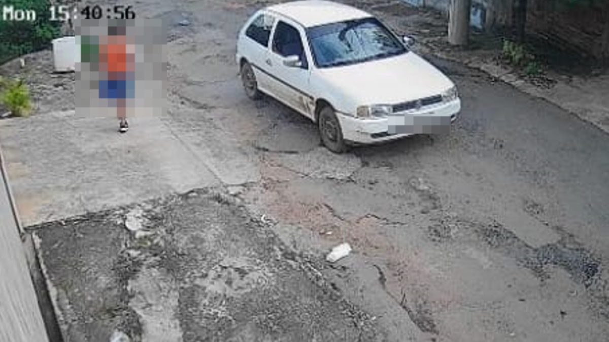 Carro que levou a menina