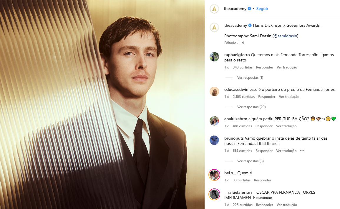 Harris Dickinson - Instagram Oscar