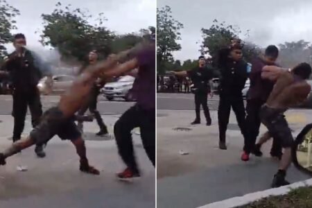 "Sou contra qualquer tipo de violência", disse o cantor Nego do Borel se envolve em briga de rua e PM usa spray de efeito moral; vídeo