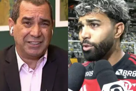 Zinho, comentarista da ESPN, e Gabigol (Fotos: Reprodução)