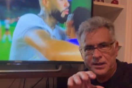 Antônio Costa, torcedor do Botafogo, após vitória contra Palmeiras (Foto: Reprodução)