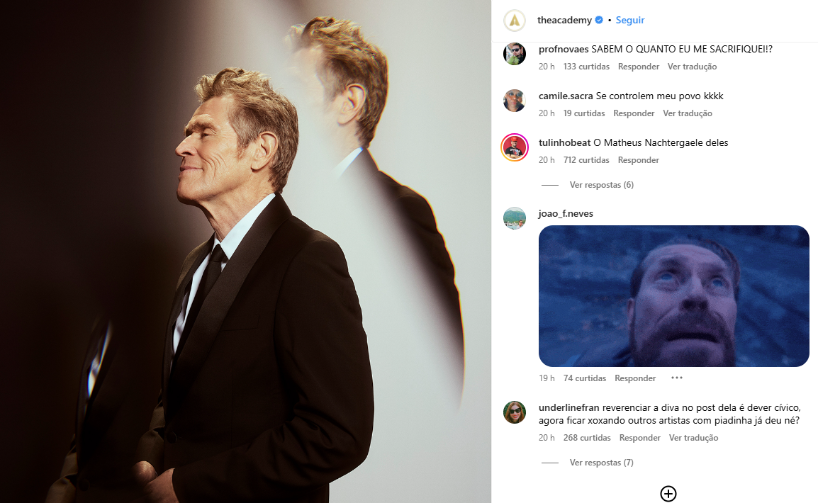 Willem Dafoe - Instagram Oscar