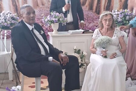 Amor sem idade: casal de 87 e 81 anos se casam em abrigo de idosos de Aparecida