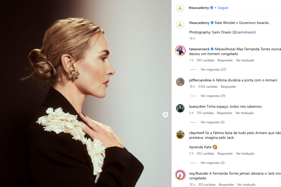 Kate Winslet -  Instagram Oscar