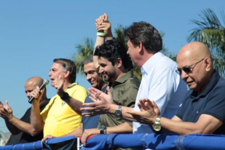 Bolsonaro em Goiânia: bolsonarismo foi contestado pela própria direita (Foto: Reprodução)