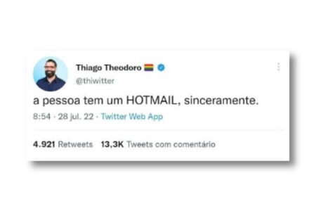 Hotmail na lista dos trending topics do X (Foto: Reprodução)
