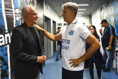 Renato Gaúcho e Dorival Júnior (Foto: Grêmio)