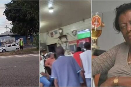 Família enterra idosa com litrão de cerveja e ainda molha a boca da morta com a bebida todos os parentes são enterrados em Inhaúma, com festa