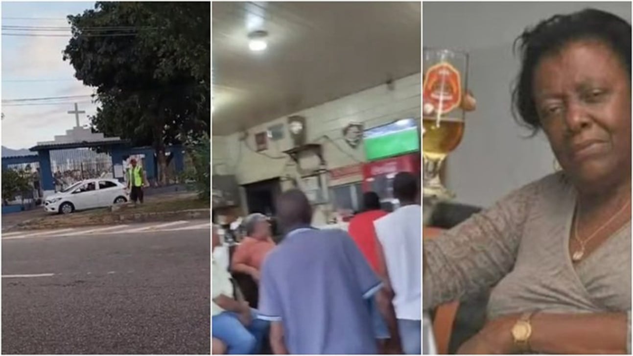 Família enterra idosa com litrão de cerveja e ainda molha a boca da morta com a bebida todos os parentes são enterrados em Inhaúma, com festa