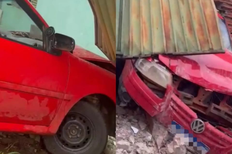 Motorista sem CNH destrói muro e invade casa em Anápolis