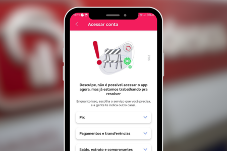 App do Bradesco em pane (Foto: Reprodução)