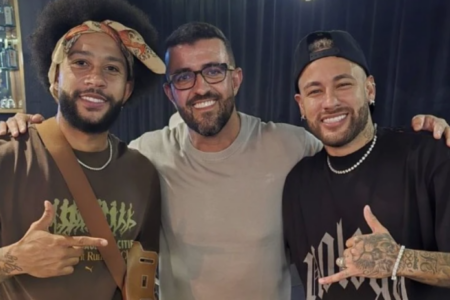 Neymar e Memphis Depay (Foto: Redes sociais)