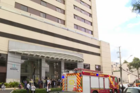 Incêndio atinge UTI de Hospital Santa Cruz, em Curitiba