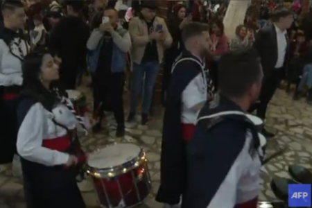 Cristãos comemoram Natal em Gaza (Foto: Reprodução)