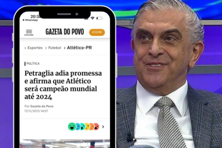 Mário Celso Petraglia e a promessa do título mundial para o Furacão (Foto: Montagem/Mais Goiás)