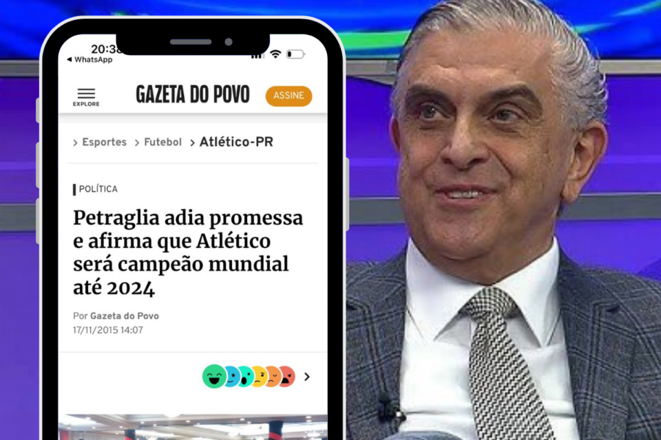 Mário Celso Petraglia e a promessa do título mundial para o Furacão (Foto: Montagem/Mais Goiás)