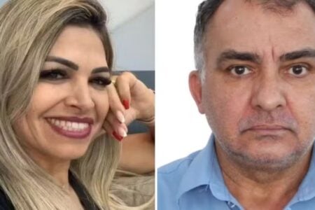 Imagem da vítima e do suspeito de feminicídio