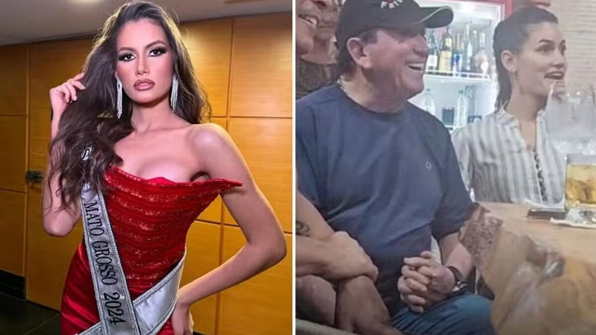 Quem é a miss de 22 anos que vive affair com o sertanejo Amado Batista, de 73 Casal foi visto em clima de romance em um bar em Goiânia