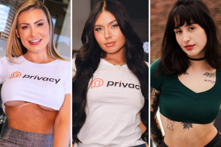 Andressa Urach, Ester Muniz e Martina Oliveira faturaram alto na Privacy (Foto: Instagram)