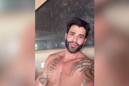 'Gratidão' e 'zero', diz Gusttavo Lima em primeira foto após alta hospitalar