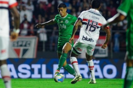 Lance do jogo entre Juventude e São Paulo (Foto: Instagram/Juventude)