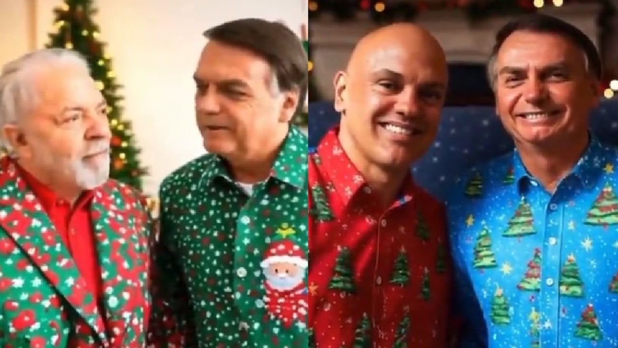 Elon Musk aparece ao lado de Alexandre de Moraes Vídeo de IA mostra confraternização de Natal entre Lula, Bolsonaro, Datena e Pablo Marçal