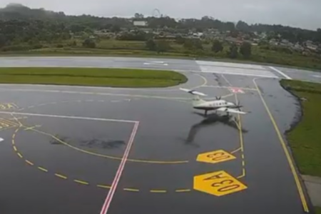 Avião que caiu em Gramado (Foto: Reprodução)