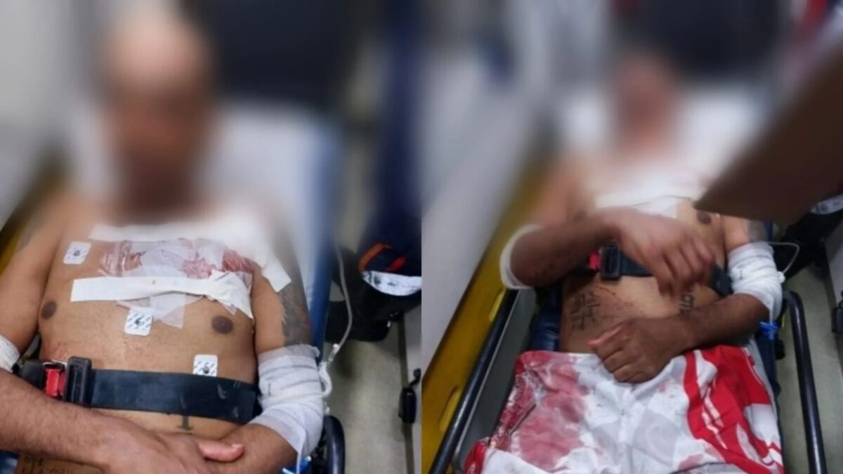 Torcedores são atacados e hospitalizados após confronto (Foto: Reprodução redes sociais)