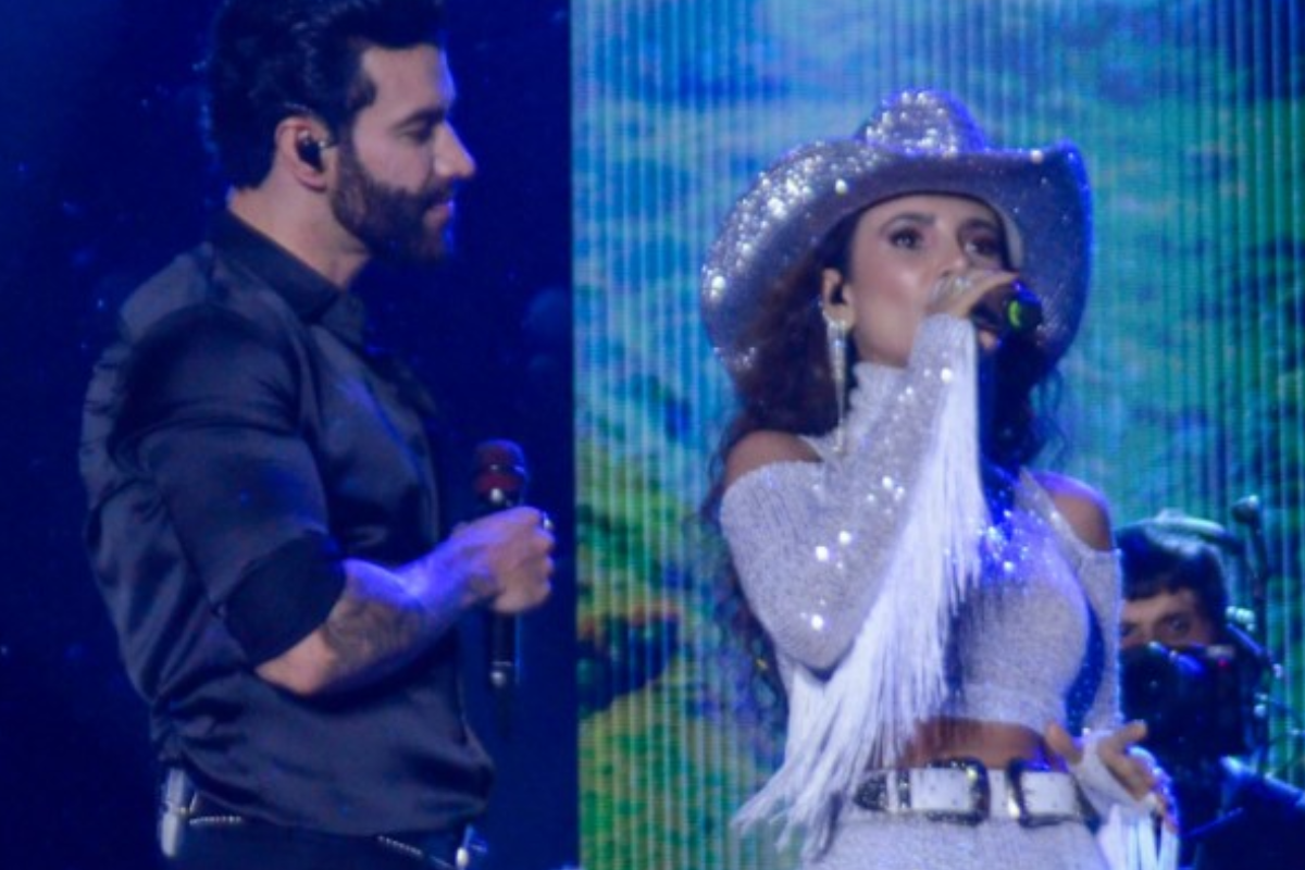 Gusttavo Lima e Paula Fernandes, na despedida do 'Buteco' (Foto: AgNews)