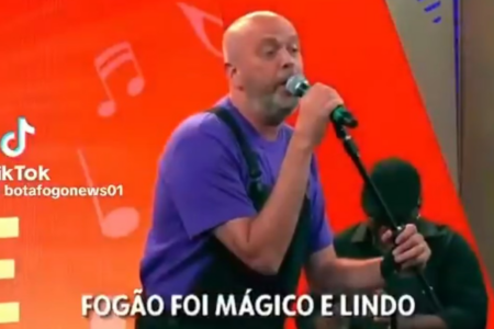 Escobar apresenta paródia que homenageou Botafogo (Foto: Reprodução)