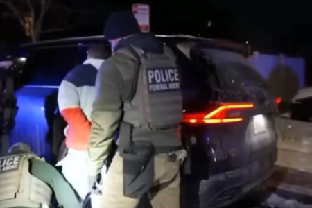 Agentes prendem imigrantes nos Estados Unidos (Foto: Reprodução)