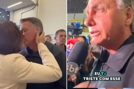 Bolsonaro chora no aeroporto após ser impedido de ir à posse de Trump; vídeo Vídeo repercutiu nas redes sociais