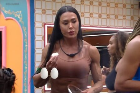 Gracyanne Barbosa come nove ovos durante o primeiro dia no BBB 25 Programa exibiu contagem de tudo o que influenciadora consumiu