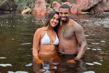 Davi Brito e Adriana Paula (Foto: Reprodução/Redes Sociais)