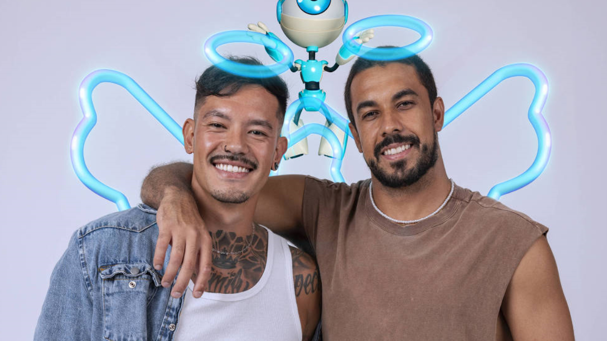 Gabriel e Maike, vencedores da prova do anjo no BBB 25 (Foto: Globo)